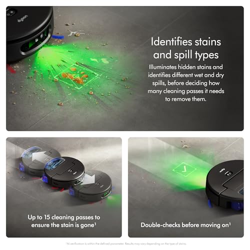 Dyson Spot+Scrub Ai™ Wet and Dry Robot Vacuum - Self Cleaning Wet Roller, 18000 PA Suction, Detangling Roller, Ai Stain Identification