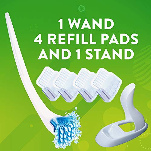 Scrubbing Bubbles Fresh Brush Toilet Bowl Brush and Holder with Toilet Cleaner Refill Pads & Gel Stamps, Cleans Limescale & Fights Odors, Citrus Scent, Includes Starter Kit + 20 Refills + 6 Gel Stamps