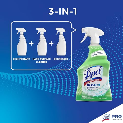 Lysol All Purpose Cleaner Spray, White & Shine with Bleach, 32 Fl Oz