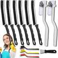 Crevice Cleaning Brush, Multi-Purpose Hard Bristle Brushes for Deep Cleaning Kitchen, Bathroom, Grout, Sink, Cup, Teapot, Bottle, Blender, Corners, Tight Spaces & More 12pcs