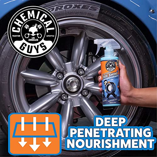 Chemical Guys Tire Kicker Sprayable Extra Glossy Tire Shine Spray, Dry-to-Touch Dressing - Restores Wet Look to Rubber, Vinyl, and Plastic, Safe for Cars, Trucks, Motorcycles, RVs, and More - 16 oz