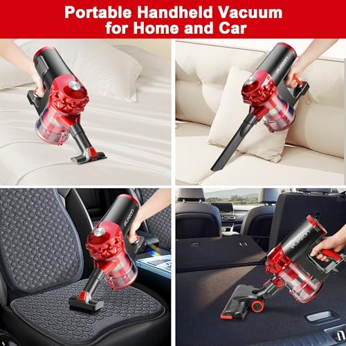 elezon A200 Cordless Vacuum Cleaner, Stick Vacuum with Powerful Suction, 38 Mins Runtime, Rechargeable Battery, HEPA Filter, Portable Lightweight Vacuum Cleaners for Home, Hard Floor, Pet Hair