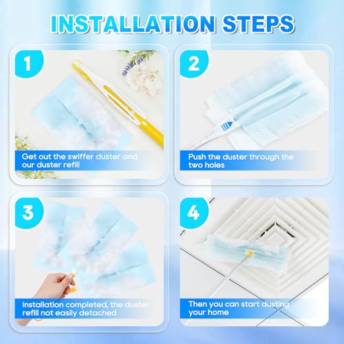 YagoDago Duster Refill Compatible with Swiffer Hand Duster, Unscented Disposable Heavy Duty Duster Refills, Dusters Refills for Cleaning, Blinds & Ceiling Fan, 20 Count (Handle is Not Included)