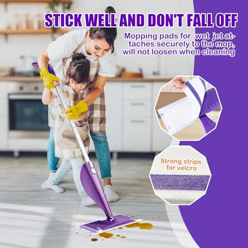 60 Pack WetJet Pads Refills for Swiffer Wet Jet Mop - Multi-Surface Floor Cleaning Mop Pads, Compatible with Swiffer Wet Pads Refill, 4 Layers Thickened & Durable | Heavy-Duty Absorbent