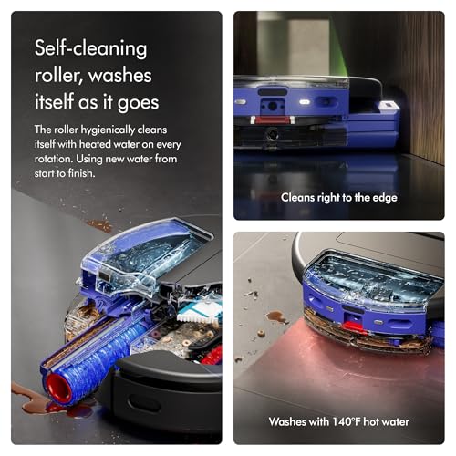 Dyson Spot+Scrub Ai™ Wet and Dry Robot Vacuum - Self Cleaning Wet Roller, 18000 PA Suction, Detangling Roller, Ai Stain Identification