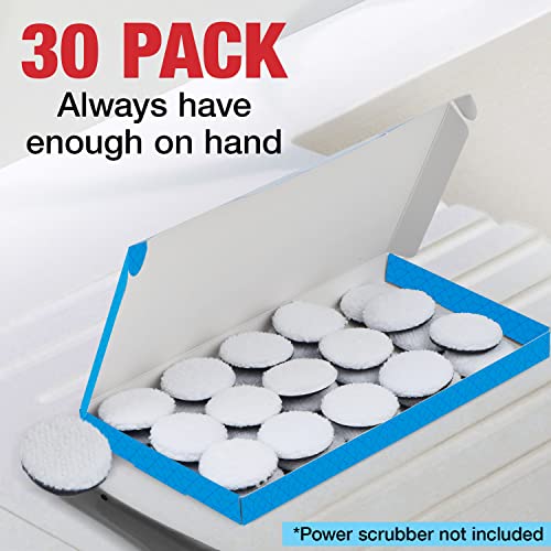 Impresa Microfiber Replacement Scrub Pads - White, Round Tile & Grout for Electric Scrubber, Compatible with Rubbermaid Reveal Power Scrubber - Versatile Cleaning Brush - Reusable Scouring Pads