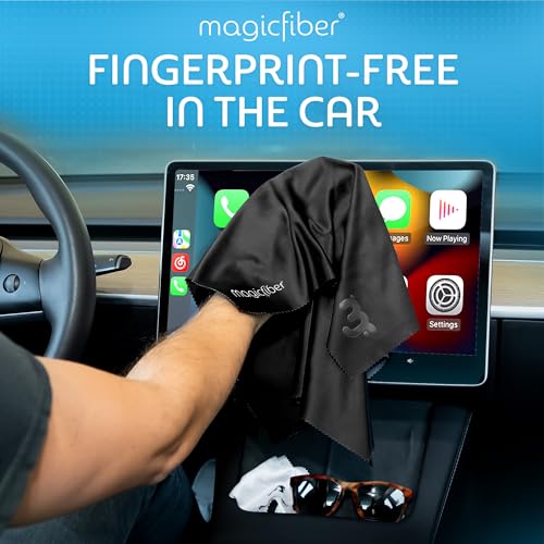 MagicFiber Extra Large Microfiber Cleaning Cloth - Premium Cloth for TV Screens, Windows, Mirrors, Glasses, Lenses, VR, Computers, Monitors, & More