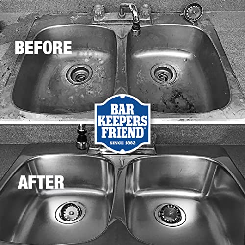 Bar Keepers Friend Cookware Cleanser Polish 13.5 oz and More Spray Foam Rust Stain Remover 25.4 oz Bundle