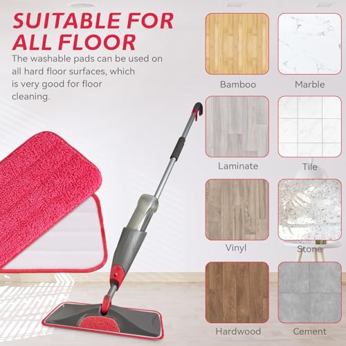 Replacement Microfiber Mop Pad for Rubbermaid Reveal Spray Mop - 12 Pack Wet & Dry Floor Cleaning Refills Reusable Fit for Any Microfiber Reveal Flat Mop 16.5"