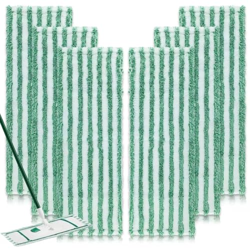 6 Pack Replacement Mop Refills Compatible with Libman Wet & Dry Microfiber Mop, Reusable Washable Mop Head Replacement Pads for Cleaning Multi-Surface Floor (Mop not Included)
