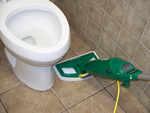 Bissell Commercial-BGST1566 Steam Mop Power Steamer, 12.5" wide, comes with Two soft pads for every day and one scrubby pad for heavy messes,Green