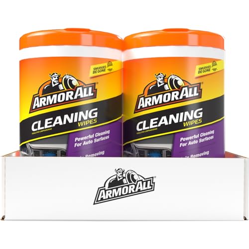 Armor All Car Cleaning Wipes 90-Count - Convenient Car Interior, Dashboard, Leather, Fabric & Vinyl Wipes, Gift for Car Lovers