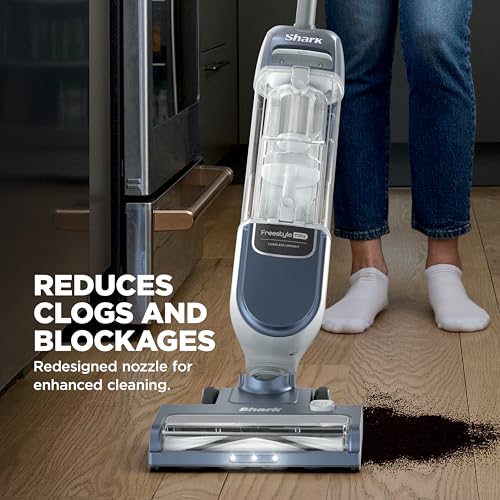 Shark Freestyle Max Cordless Upright Vacuum, Multi-Surface Cleaning, Lightweight, Easy Maintenace, with Large Dust Cup and 2-Speed Brushroll, LED Headlights, Rose Gold, SV2002HRG