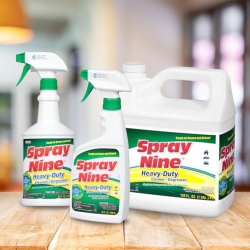 Spray Nine 26832 Heavy Duty Cleaner, Degreaser & Disinfectant for Kitchens, Bathrooms, Yard Equipment, Automotive & Industrial 32 Fl Oz. (Pack of 1)