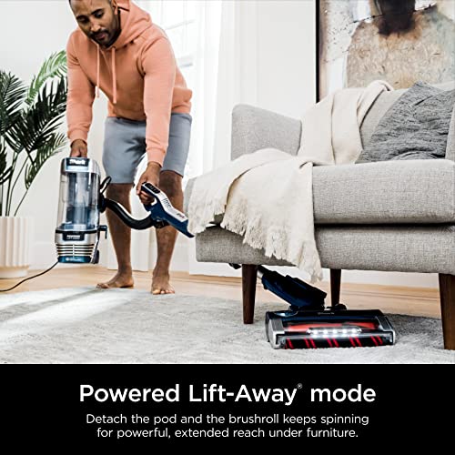 Shark AZ3002 Stratos Upright Vacuum with DuoClean PowerFins, HairPro, Powered Lift-Away, Self-Cleaning Brushroll, & Odor Neutralizer Technology, Navy (Renewed)