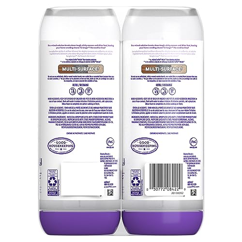 Swiffer PowerMop Liquid Floor Cleaner Refills, Solution for Power Mop, Fresh Scent, 2 Count Mopping Fluid Replacement Bottle, Spray Mops Cleaning Juice, No Bucket Needed, Multi-Surface and Wood