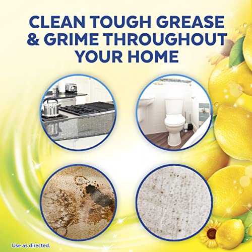 Lysol Multi-Surface Cleaner, Sanitizing and Disinfecting Pour, to Clean and Deodorize, Sparkling Lemon and Sunflower Essence, 40 Fl Oz