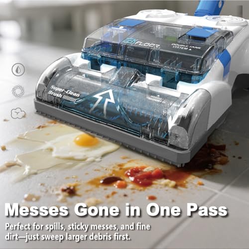 M DOVIA ZenFloor Cordless Hard Floor Cleaner Machine, Floor Scrubber with Power Bristle Brush Roll, Lightweight, Fast Dry, Ideal for Hardwood, Tile, Vinyl, Laminate｜One-Quick Battery Ecosystem