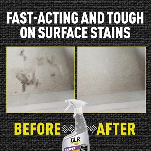 CLR Brands Automotive Carpet, Upholstery & Fabric Cleaner, 22 oz. Spray Bottle, Fast-Acting Stain Remover, Cleans Mud, Coffee, Ink, Blood and More, Automotive Carpet and Upholstery Cleaner