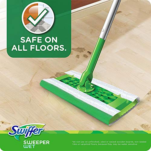 Swiffer Sweeper Wet Cloth Refill, White 64 Count