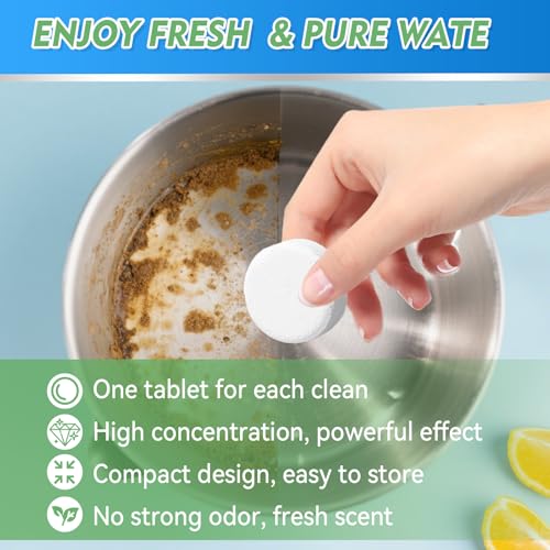 JOYAONE Kettle Descaler Tablet, Citric Acid for Cleaning Kettles, Coffee Machines, Shower Heads, 36 Pack Kettle Cleaner Tablets Remove Limescale & Mineral Buildup, Suitable for Hard Water Living Area