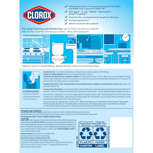Clorox Disinfecting Wipes Value Pack, Cleaning Wipes, 75 Count Each, Pack of 3 (Package May Vary)