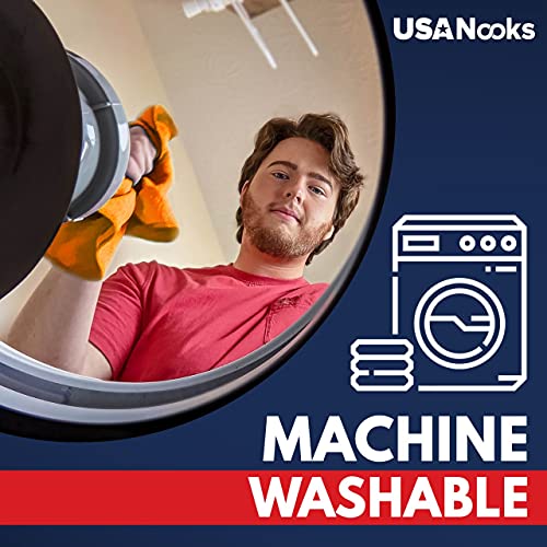 USANOOKS Microfiber Cleaning Cloth - 8 Pcs 12"x11" - High Performance - 1200 Washes, Ultra Absorbent Towels Weave Grime & Liquid for Streak-Free Mirror (Pack of 8)
