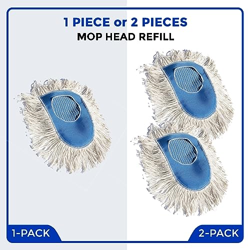 Nine Forty Heavy Duty, Industrial-Strength Cotton Wedge Dust Mop Head - Home & Commercial Hardwood Floor Cleaning - Designed for High-Performance Janitorial & Housekeeping Tasks