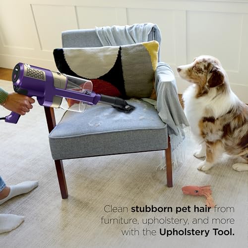Shark POWERDETECT Ultra-Light Corded Stick Vacuum with DuoClean Technology, Self-Cleaning Brushroll for No Hair Wrap, Anti-Allergen Complete Seal & Odor Neutralizer Technology, Eggplant, HZ4002