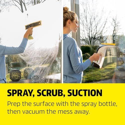 Kärcher WV 6 Electric Window Vacuum Squeegee 11" - Cleans Showers, Mirrors, Glass, and Countertops - Electric Squeegee