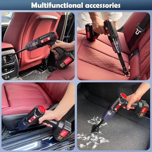 PEEH Handheld Vacuum for Home, Cordless Portable Vacuum Cleaner, Rechargeable with 60 Mins Max Runtime, High Power Vacuum for Car, Office, Pet Hair, Gap Cleaning (Grey)