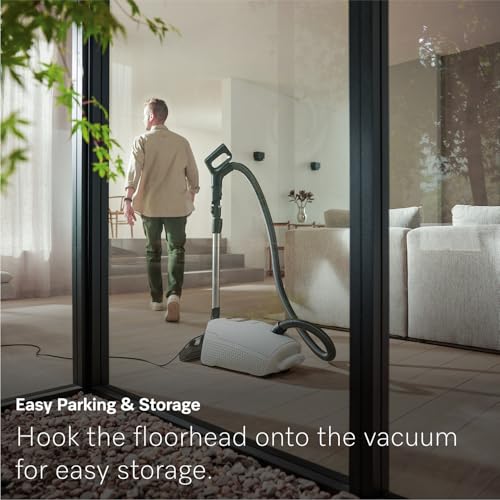 NEW Miele Guard M1 Parquet XL Hard Floor Bagged Canister Vacuum Cleaner with High Suction Power, Designed for Special Care of Hard Floors and Low-Pile Carpet, in Brilliant White