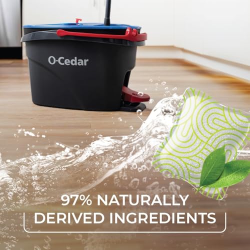 O-Cedar PACS Floor Cleaner, Crisp Citrus Scent – 10 Count | Enzyme-Powered Pods for Streak-Free Cleaning on Wood, Tile & Laminate Floors