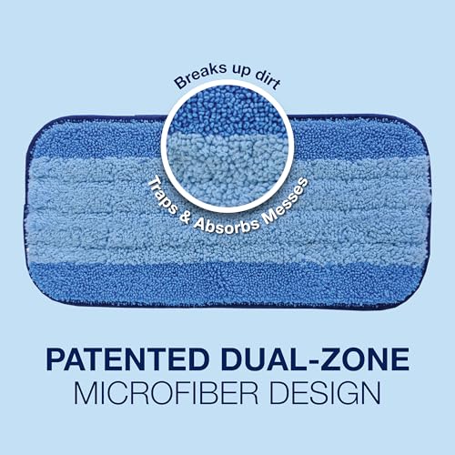 Bona® Microfiber Cleaning Pads for use with Swiffer® WETJET® Spray Mop only, 3 Pack, Washable & Reusable up to 500 Times