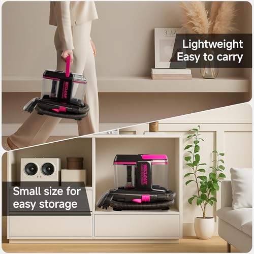 Portable Carpet Cleaner Upholstery Deep Cleaner, Deep Cleaning for Carpet,Car Couch, with Deep Cleaning Solution,Blackpink