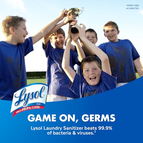 Lysol Laundry Sanitizer Additive, Bacteria-Causing Laundry Odor Eliminator, Detergent Additive, Crisp Linen, 90oz