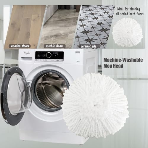 4 Pack Spin Mop Replacement Heads Mop Refills Microfiber Mop Replace Heads Safe for All Hard-surfaced Floors