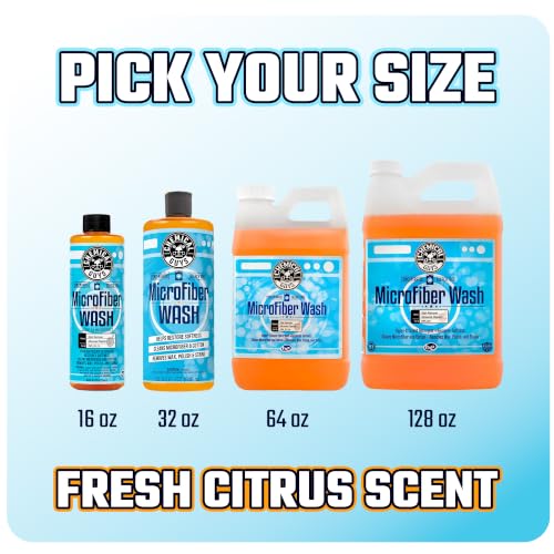 Chemical Guys Microfiber Cleaning Cloth and Car Wash Towel Detergent - Concentrated Cleaner for Towels, Microfiber Cloths, and Pads - Removes Dirt, Wax, Grease, Stains, Orange Scent - 16 oz