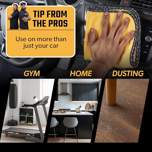 Chemical Guys Professional Grade Premium Microfiber Towels for Cars, Gold, 16" x 16", Ultra-Soft and Scratch-Free Car Detailing Cloths for Trucks, Motorcycles, and More - 12 Pack