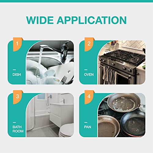 Dishwand Refills with Handle, Dish Wand Refill Replacement Sponge Head 6Pcs