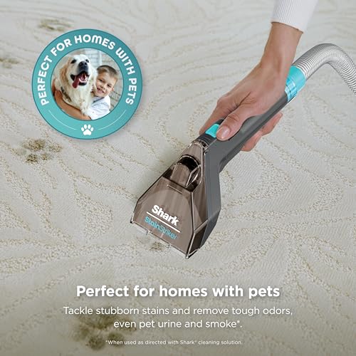 Shark StainStriker | Portable Carpet, Upholstery & Area Rug Cleaner | 2 Tools | Self-Cleaning | Powerful Stain & Odor Remover | Deep Clean & OXY Solutions | Charcoal | PX221BRN