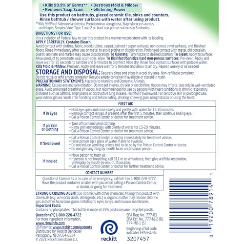 Lysol All Purpose Cleaner Spray, White & Shine with Bleach, 32 Fl Oz