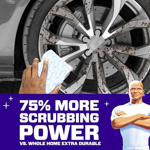Mr. Clean Magic Eraser Sponge, All Purpose Cleaner, Long Lasting Cleaning Scrubber, Wall, Sneaker, Oven, Kitchen, Bathroom Cleaner, Shower Cleaning Supplies, Whole Home Extra Durable XL, 6ct