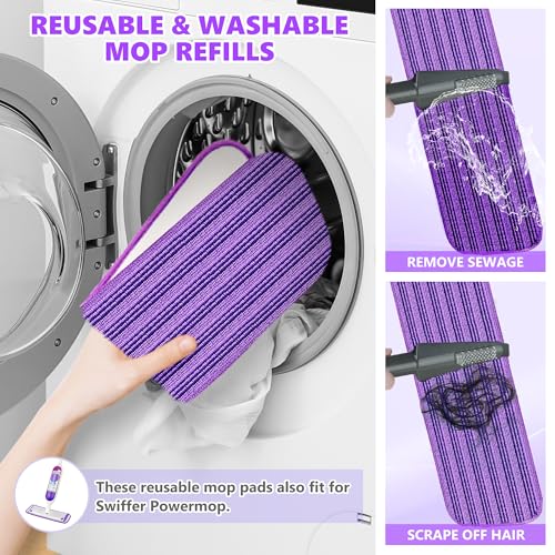 TINA&TONY Spray Mop for Floor Cleaning: Wet Dry Mop with Microfiber Washable Reusable Pads for Household Kitchen Hardwood Vinyl Floors