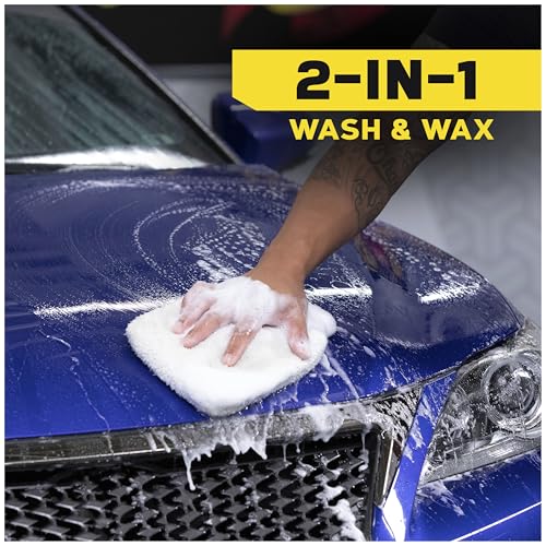 Meguiar's Hybrid Ceramic Wash & Wax - Sophisticated Car Wash Gently Cleans and Adds Shine and Slickness While Boosting Paint with Hybrid Ceramic Wax and Extreme Water Beading - 48oz