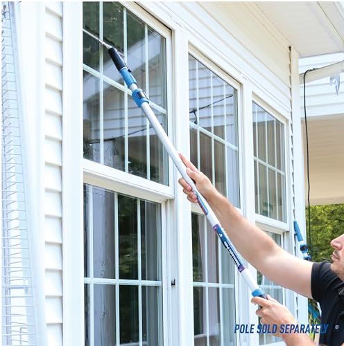 Unger Connect and Clean 16” Performance Window and Glass Cleaning Squeegee with Replacement Rubber, Cleaning Supplies, Heavy Duty Household Cleaner Tools with Streak-Free Results