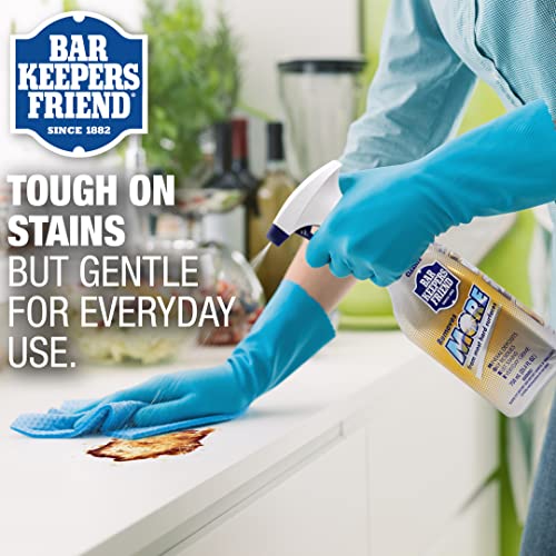 Bar Keepers Friend Cookware Cleanser Polish 13.5 oz and More Spray Foam Rust Stain Remover 25.4 oz Bundle