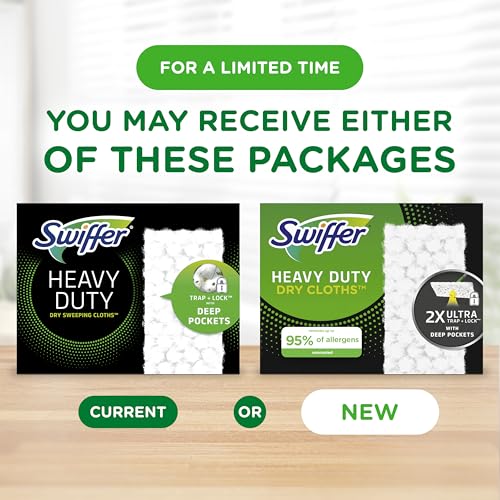 Swiffer Sweeper Heavy Duty Dry Multi-Surface Cloth Refills for Floor Sweeping and Cleaning, 20 count (2 Pack)