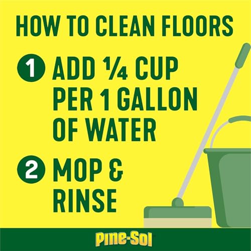 Pine-Sol Multi-Surface Cleaner, Floor Cleaner, Lemon, 96 Fluid Ounces