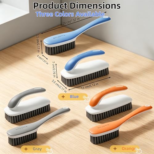 Scrub Cleaning Brush for Stains Laundry Brush Soft Bristle Cleaning Brushes Small Brushes for Cleaning Scrubbing Brush for Clothes,Shoes,Carpet,Bags,Bathroom, Floor -2 Pack